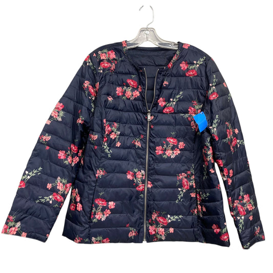 Coat Puffer & Quilted By Charter Club In Floral Print, Size:L