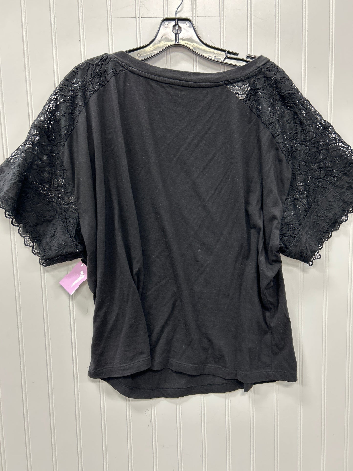 Top Ss By Anthropologie In Black, Size:Xl
