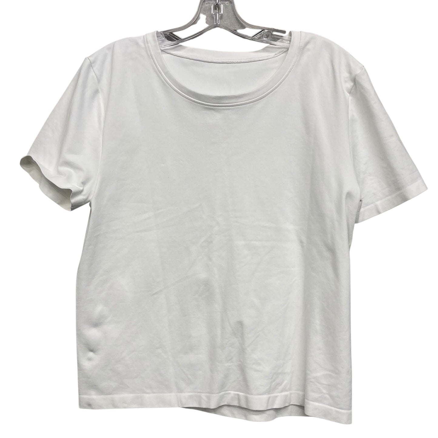 Athletic Top Ss By Oqq In White, Size:Xl