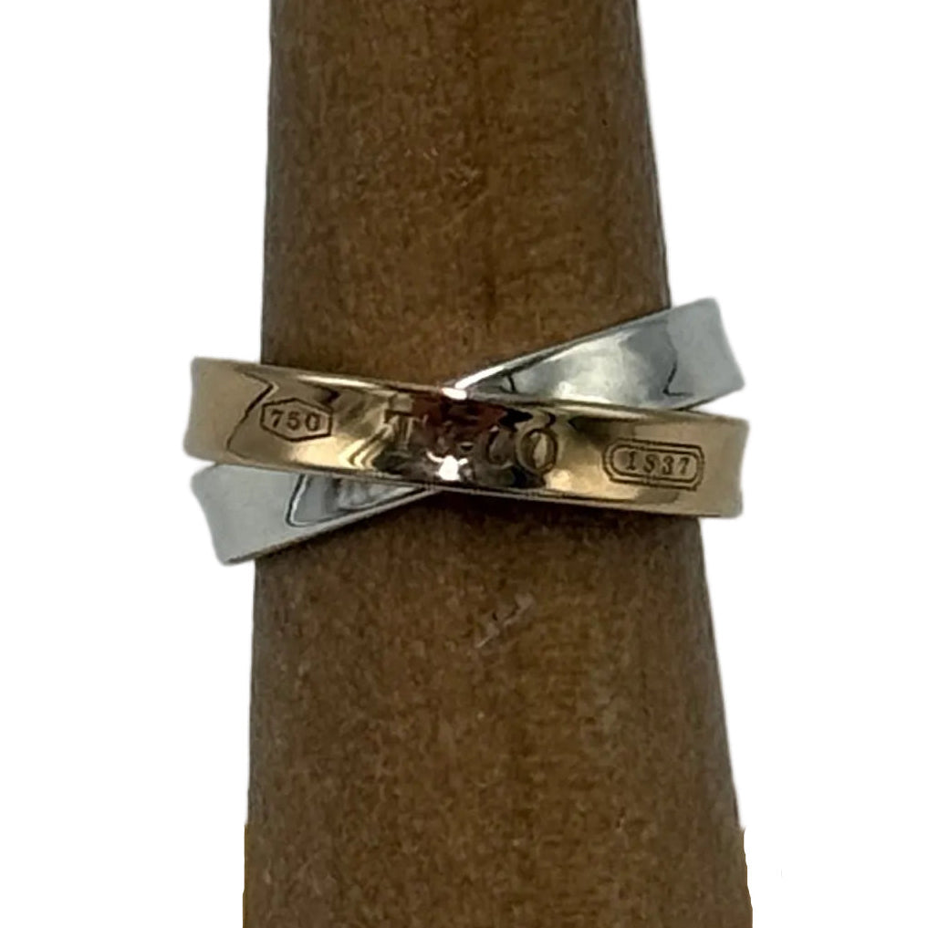 Tiffany & Company 18K Interlocking Luxury Ring, Size: 5.5