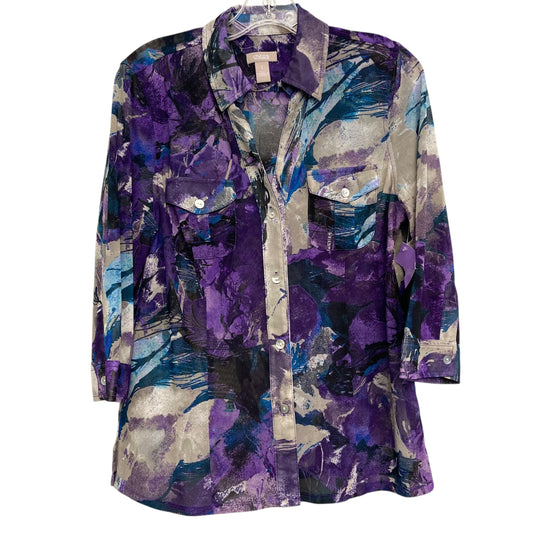 Top Ls By Chicos In Grey & Purple, Size:M