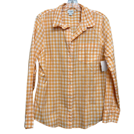 Top Ls By J. Crew In Orange & White, Size:L