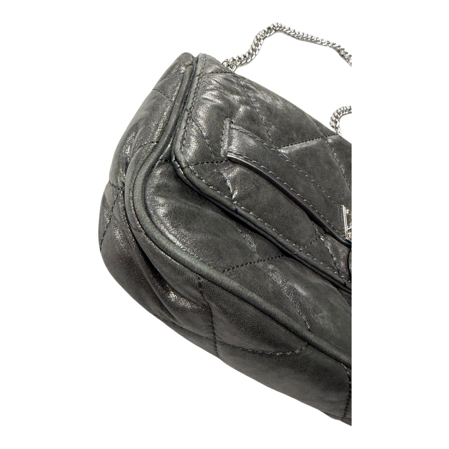 Crossbody Designer By Michael Kors In Silver, Size:Medium