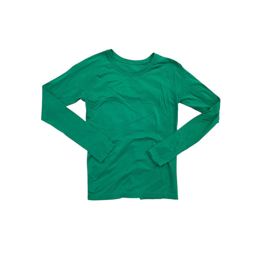Athletic Top Ls Crewneck By Athleta In Green, Size:M