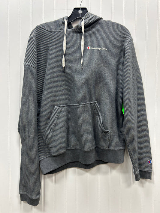 Athletic Sweatshirt Hoodie By Champion In Grey, Size:S