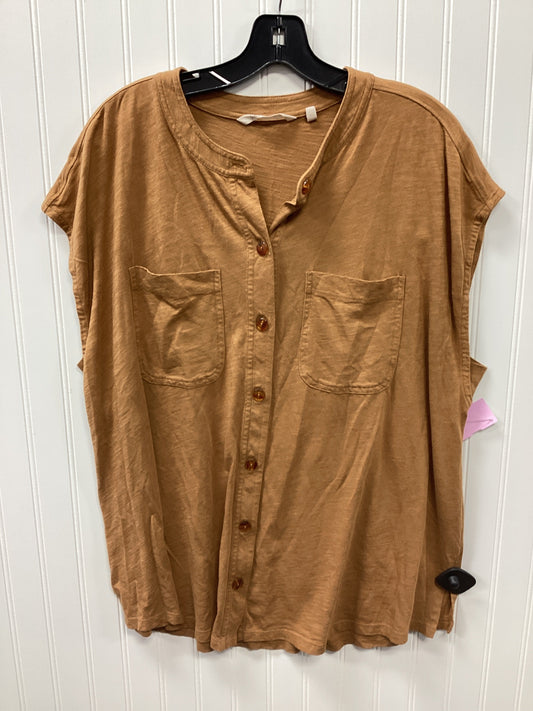 Top Sleeveless By Soft Surroundings In Tan, Size:2X