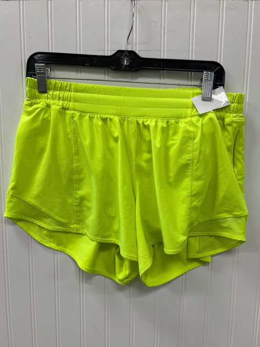 Athletic Shorts By Lululemon In Yellow, Size:8