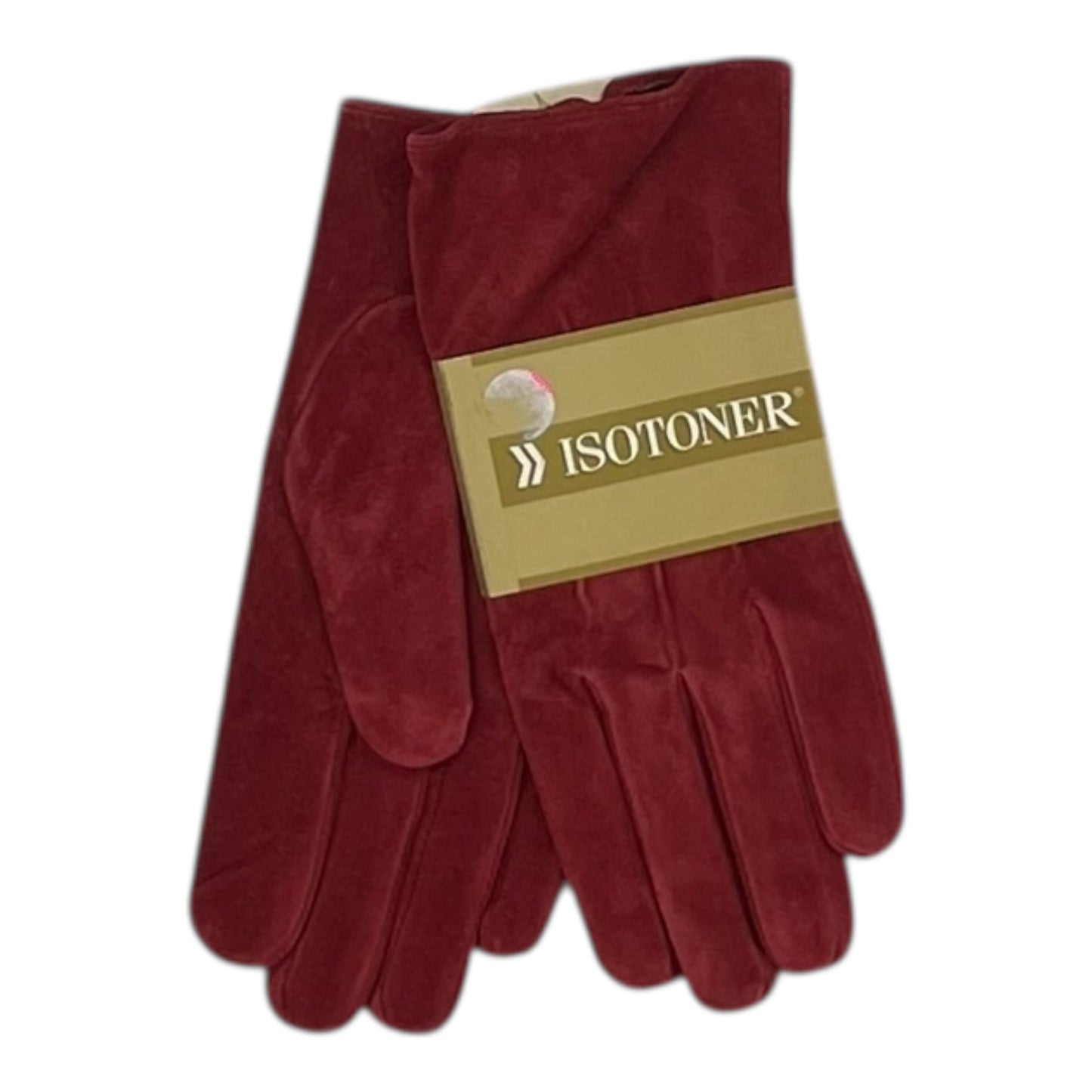 Gloves Leather By Isotoner In Red