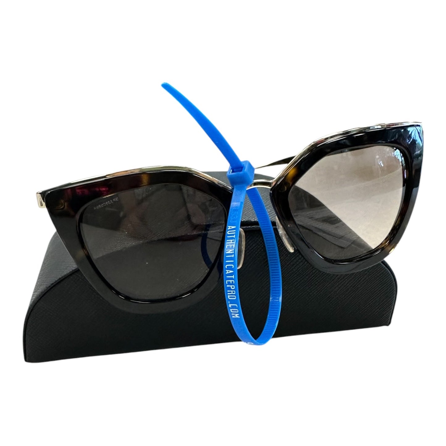 Sunglasses Luxury Designer By Prada In Tortoise Shell Print, Size: