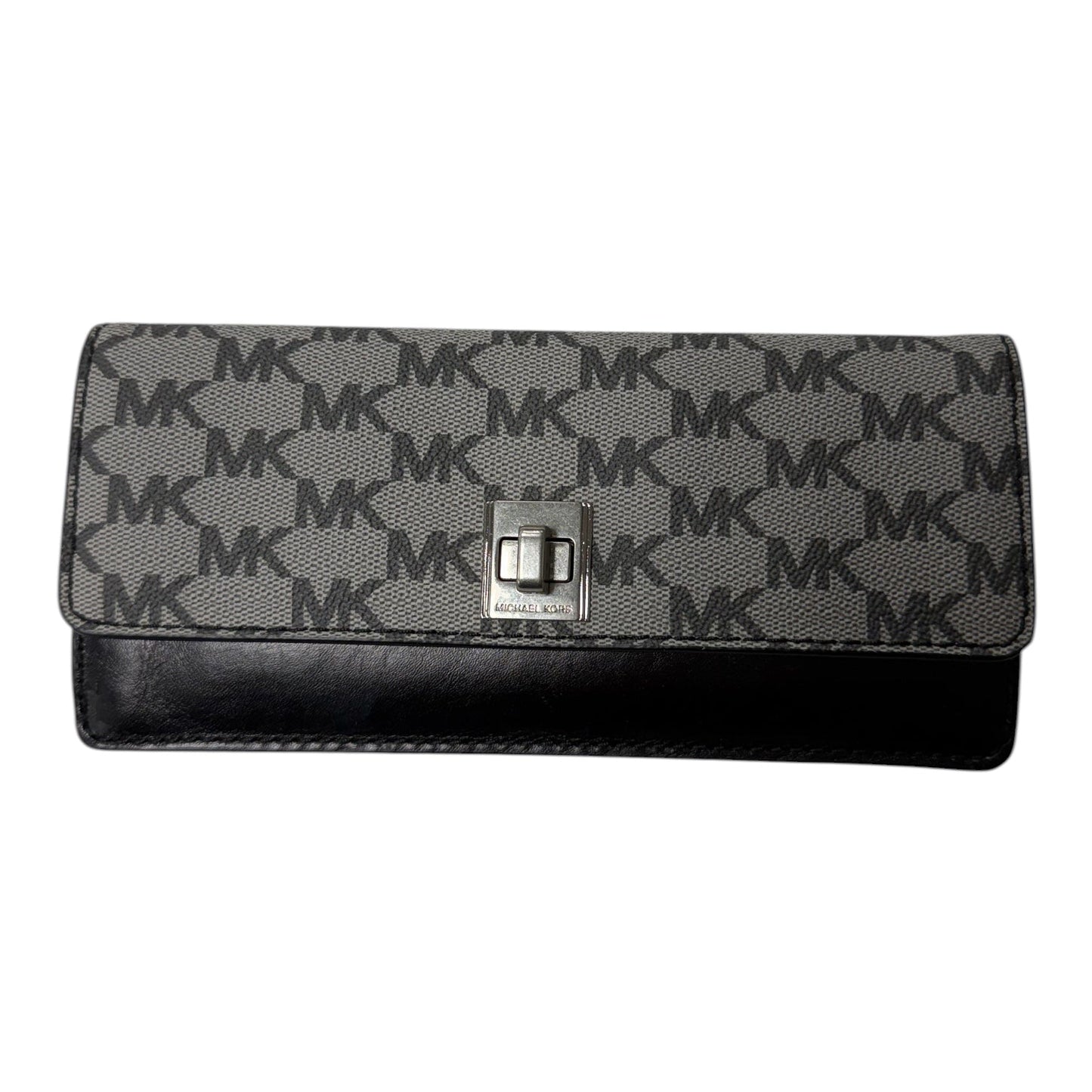 Wallet Designer By Michael Kors In Black & Grey, Size:Medium