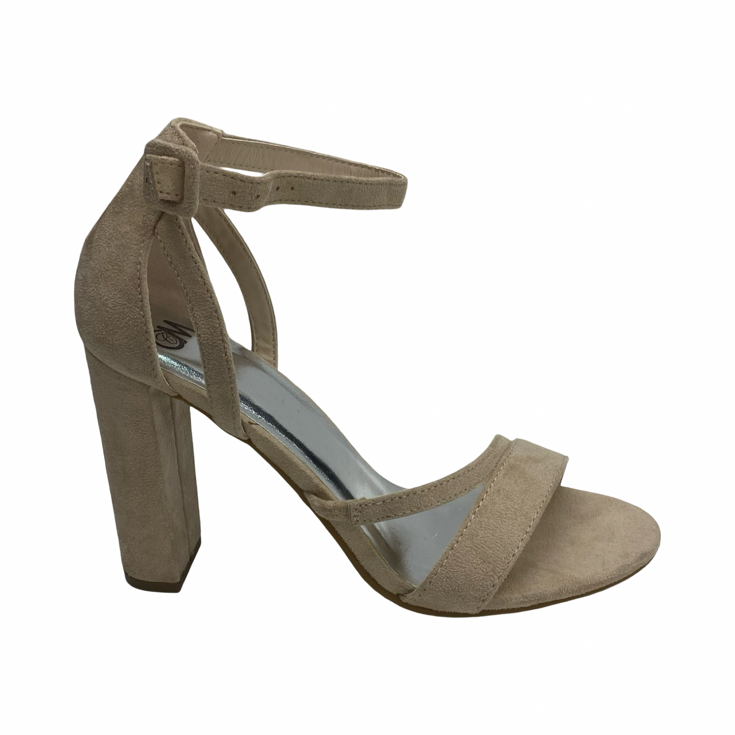 Sandals Heels Block By Cmf In Tan, Size:8