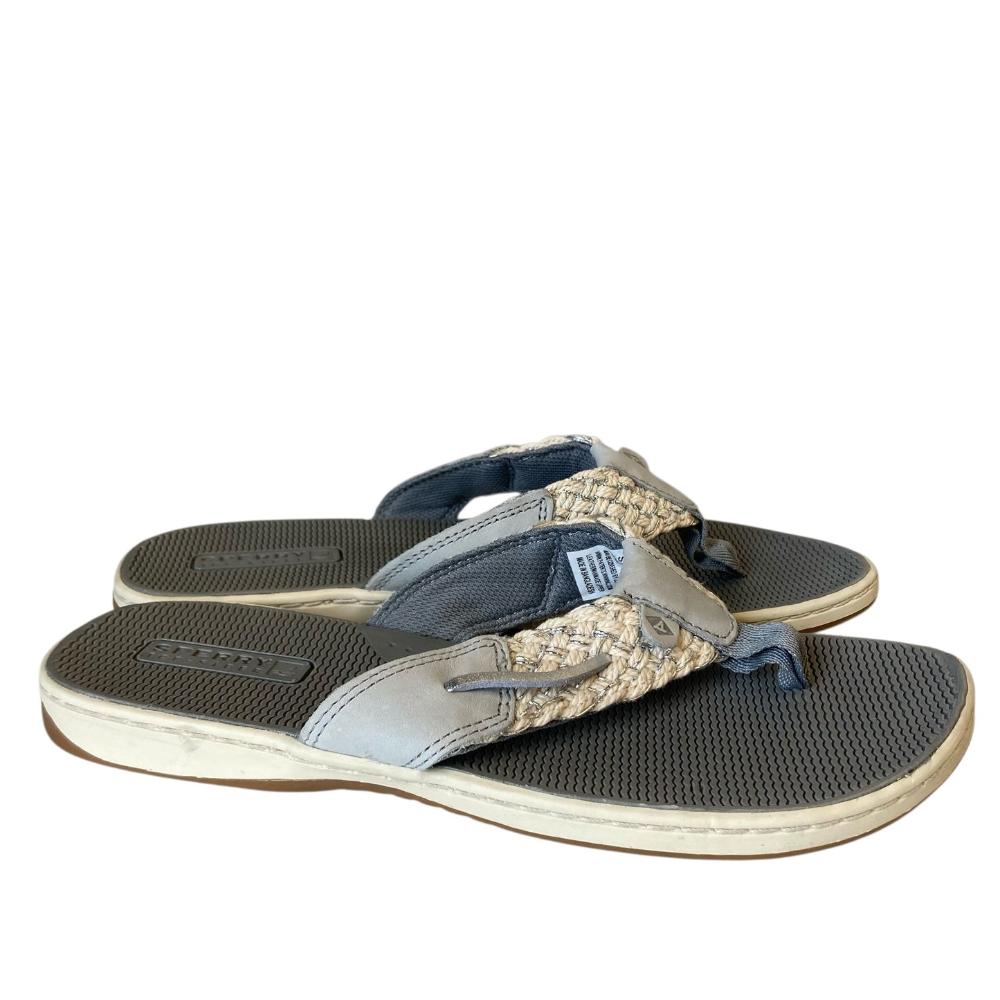 Sandals Flip Flops By Sperry In Grey, Size:8