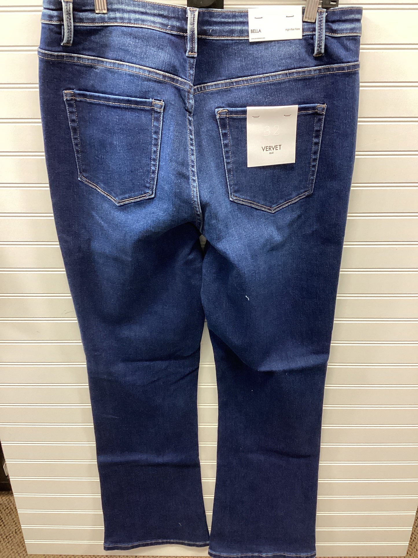 Jeans Flared By Vervet In Blue Denim, Size:14