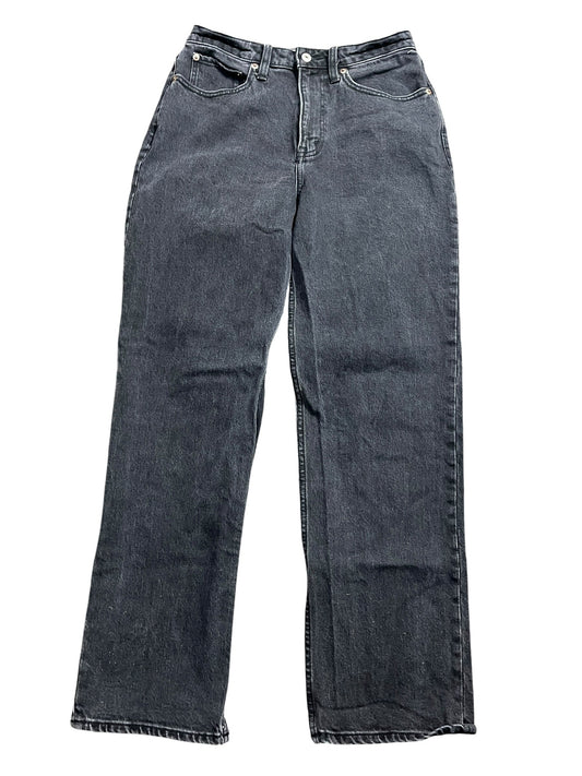 Jeans Straight By Abercrombie And Fitch In Black Denim, Size:6