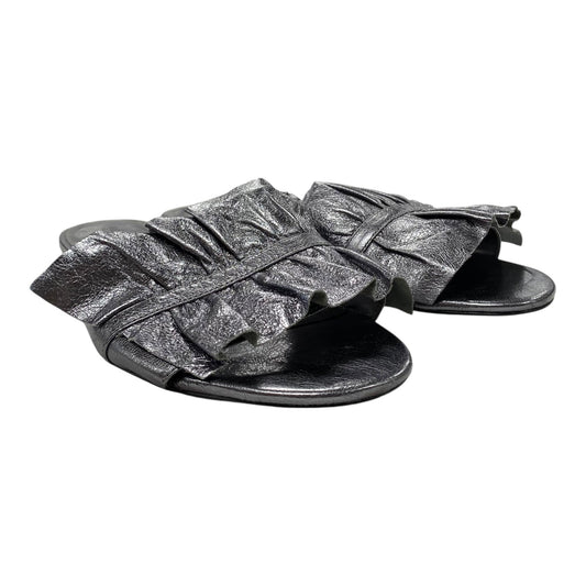 Sandals Flats By Michael By Michael Kors In Silver, Size:11