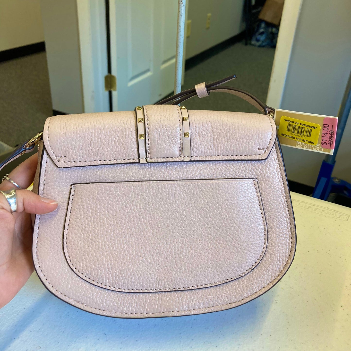 Crossbody Designer By Michael Kors In Pink, Size:Small