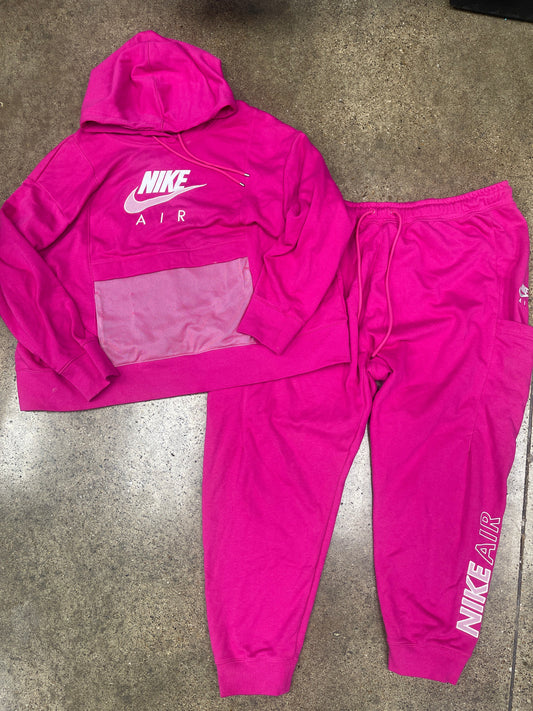 Athletic Pants 2Pc By Nike Apparel In Pink, Size:2X