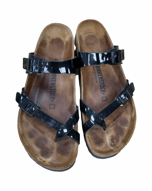 Sandals Flats By Birkenstock In Black, Size:11