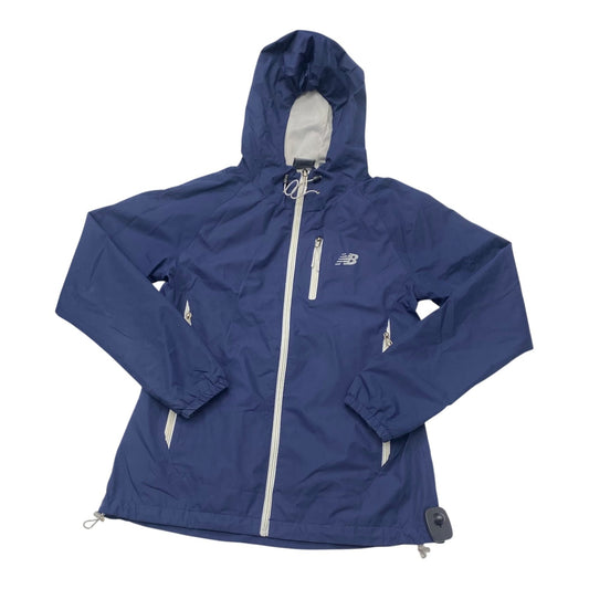 Jacket Windbreaker By New Balance In Navy, Size:M
