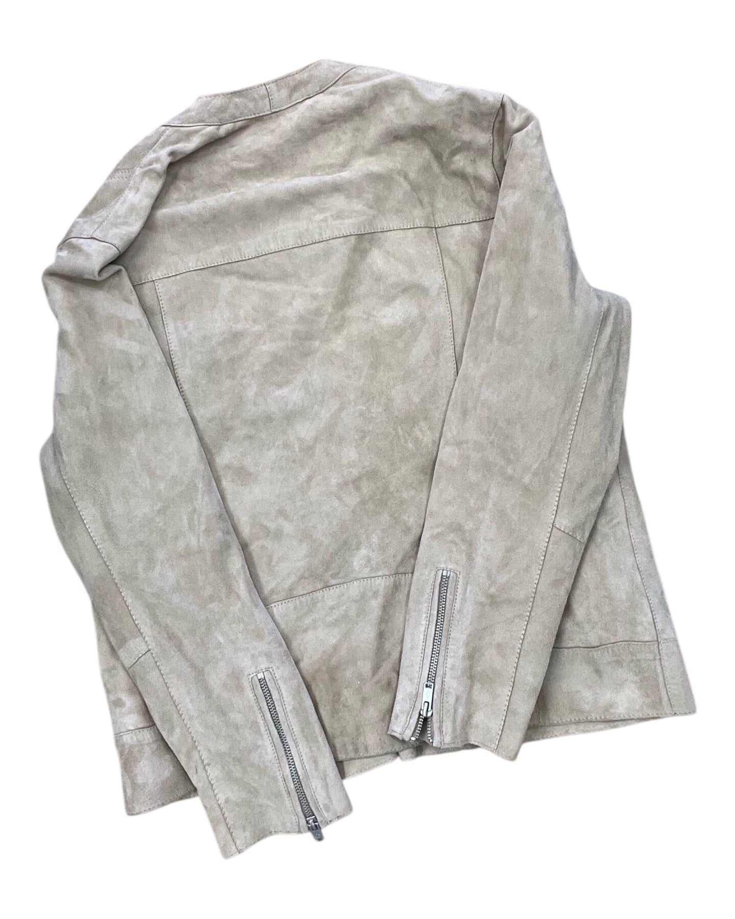 Jacket Moto By Abercrombie And Fitch In Tan, Size:L