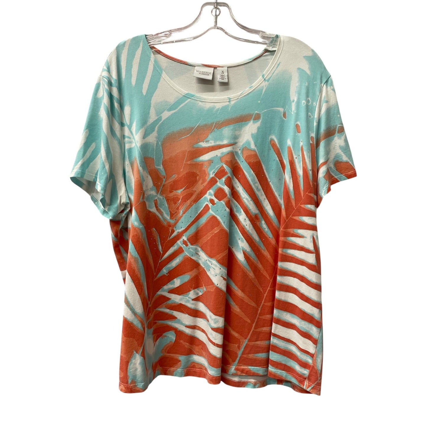 Top Ss By Chicos In Blue, Size:Xl