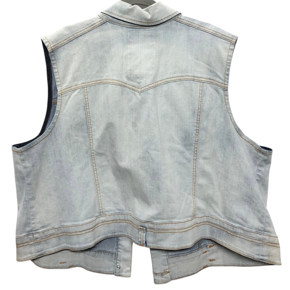 Vest Other By Avenue In Blue Denim, Size:4X