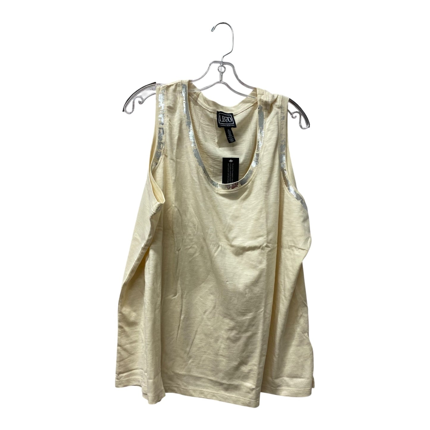 Top Sleeveless By LB70 In Cream, Size:3X