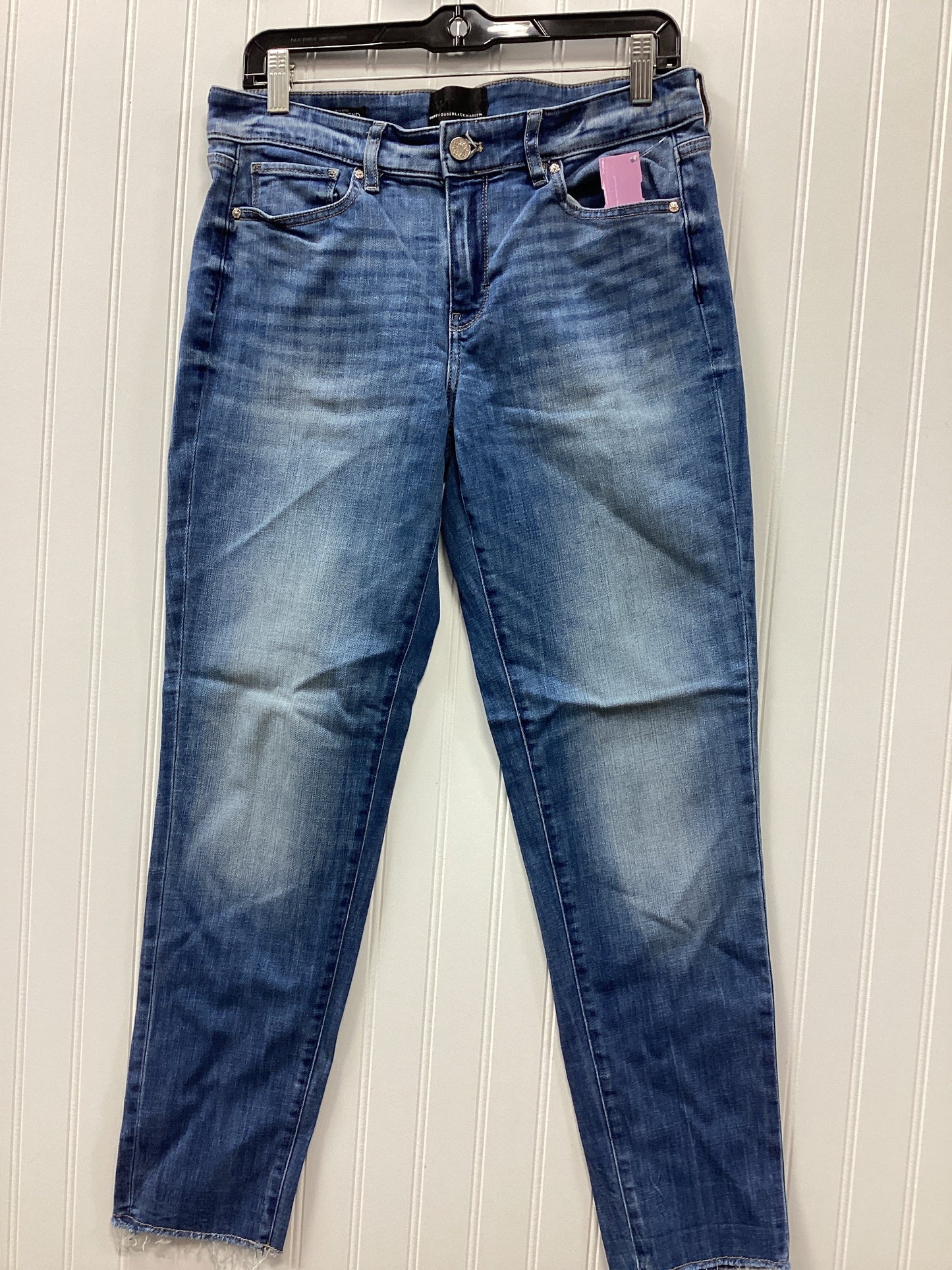 Jeans Straight By White House Black Market In Blue Denim, Size:6