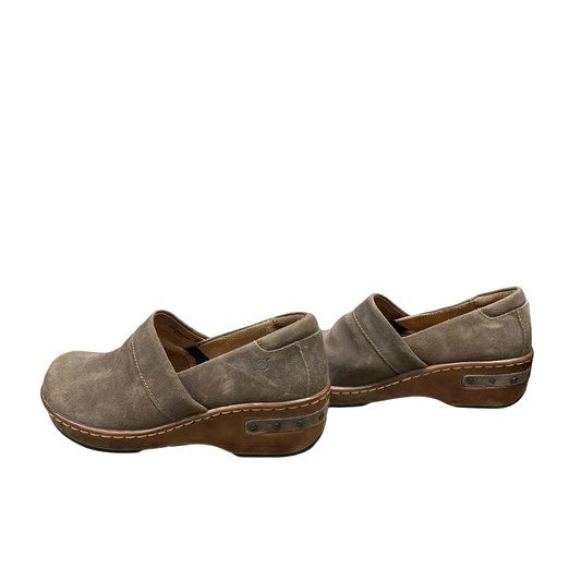 Shoes Heels Wedge By Born In Brown, Size:8.5