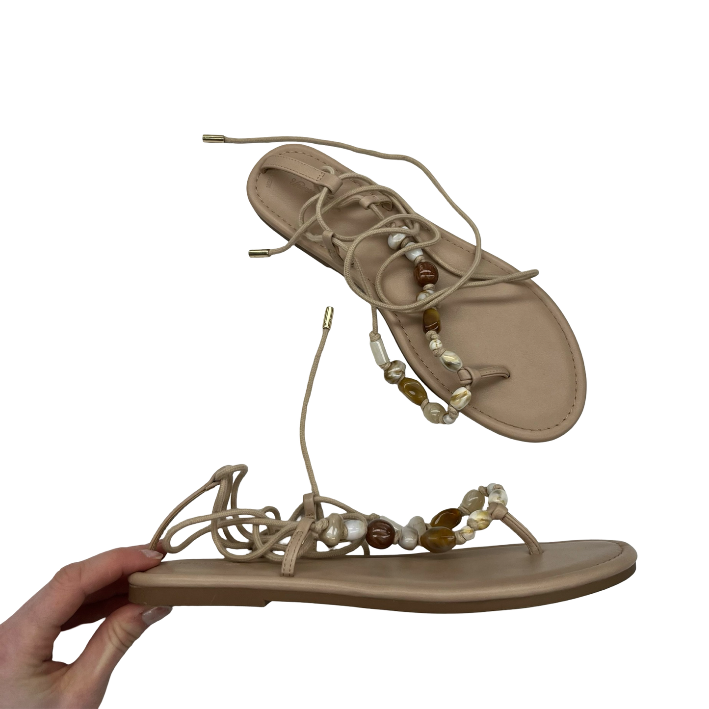 Sandals Flats By Universal Thread In Brown, Size:8