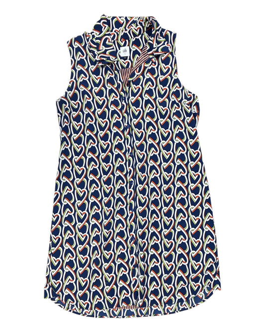 Dress Casual Midi By Able In Blue & Orange, Size:L