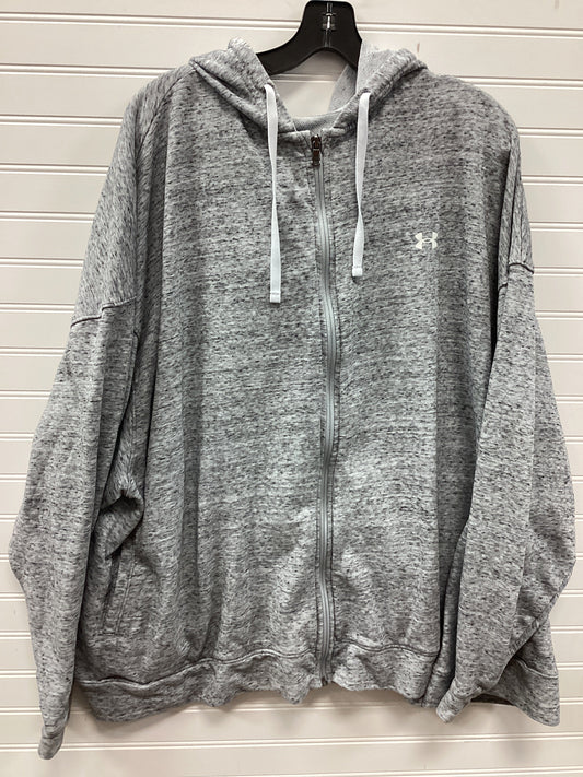 Athletic Jacket By Under Armour In Grey, Size:3X