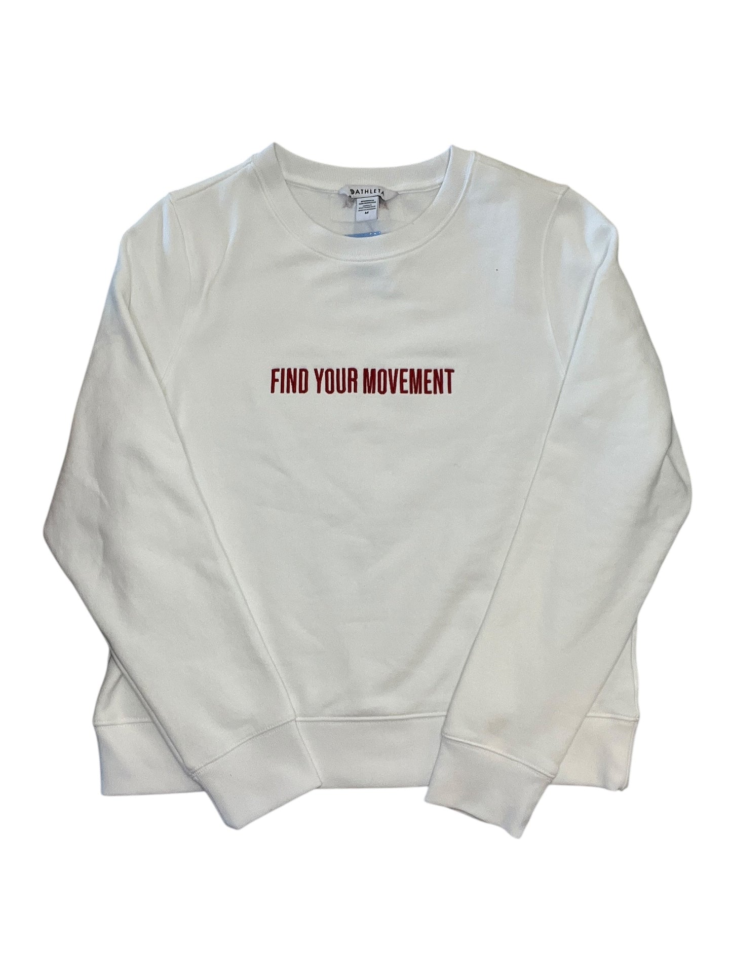 Athletic Sweatshirt Crewneck By Athleta In White, Size:M