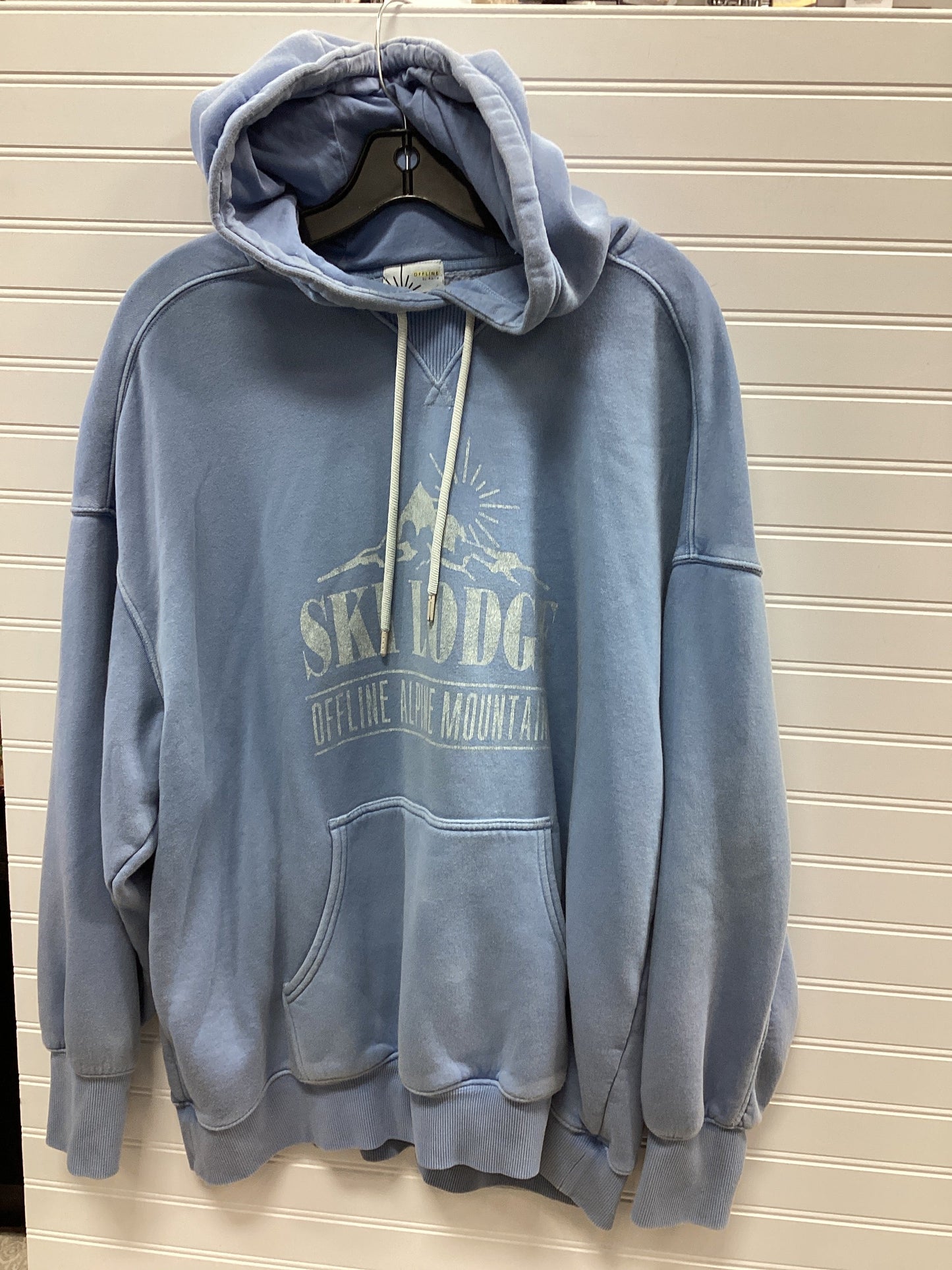 Sweatshirt Hoodie By Aerie In Blue, Size:L