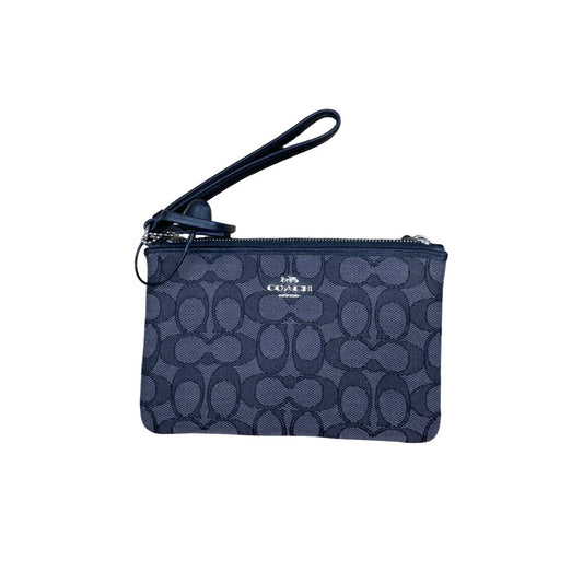 Wristlet Designer By Coach In Blue & Grey, Size:Small