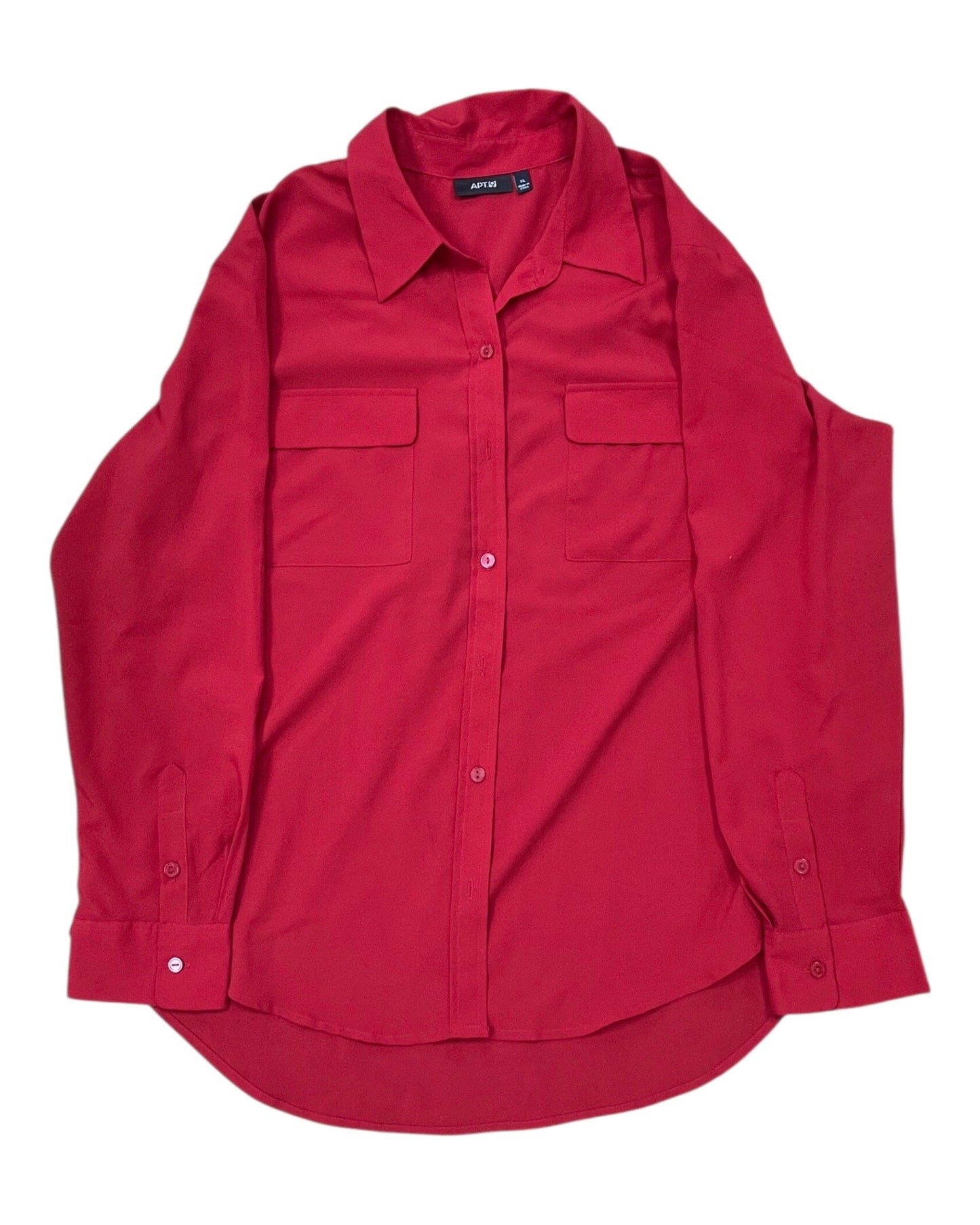 Blouse Ls By Apt 9 In Red, Size:Xl