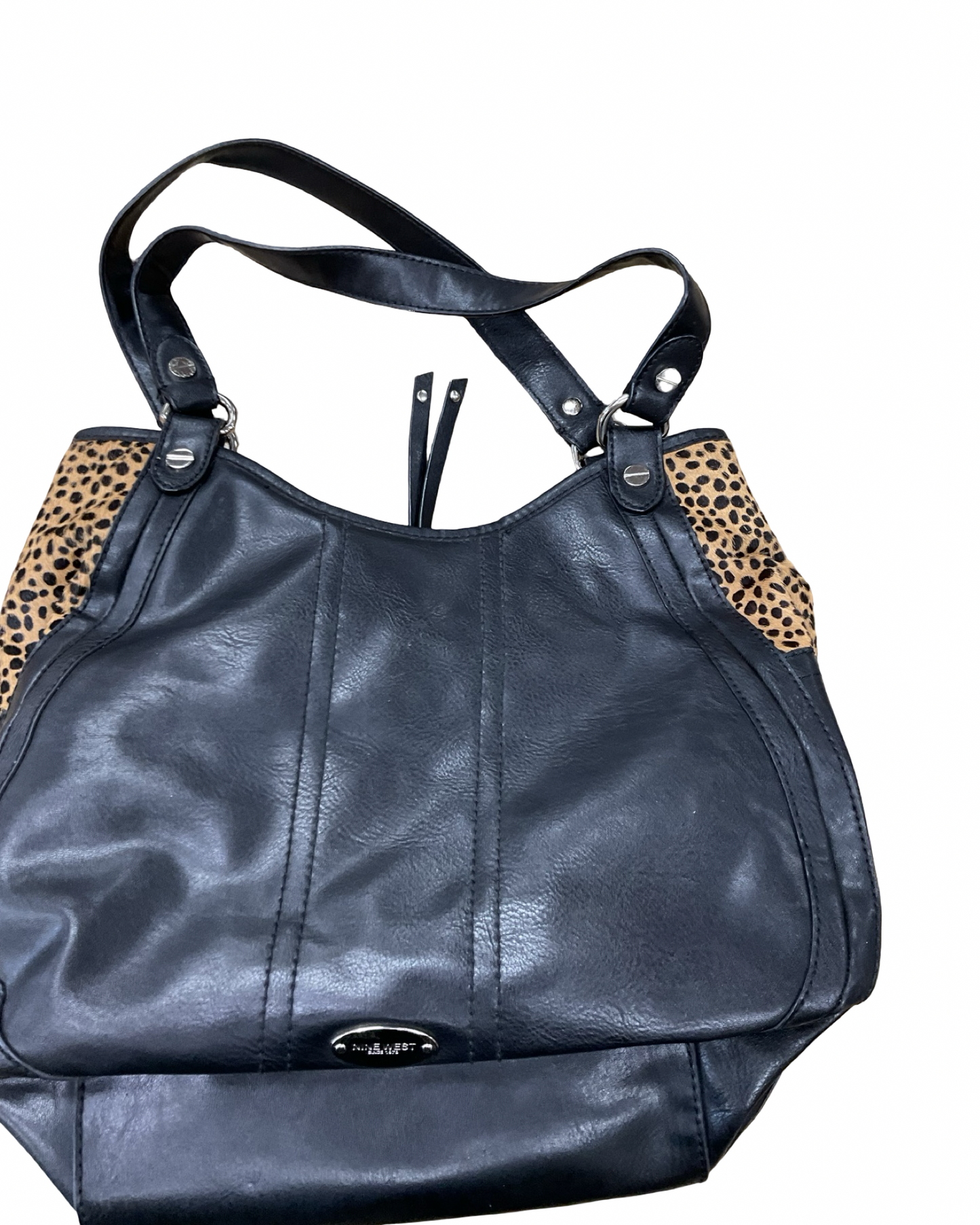 Handbag By Nine West Apparel In Brown & Gold, Size:Medium
