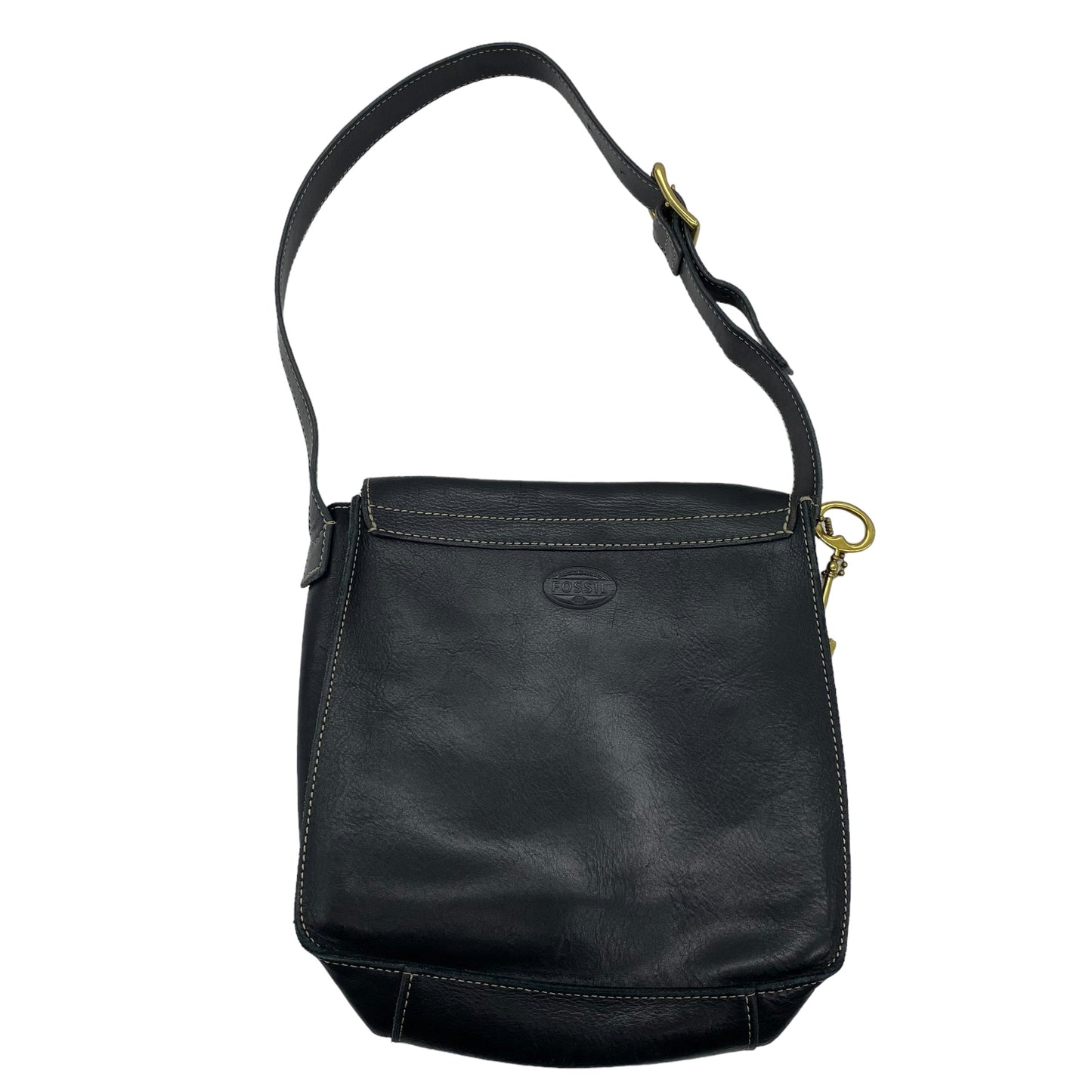 BLACK HANDBAG LEATHER by FOSSIL Size:SMALL