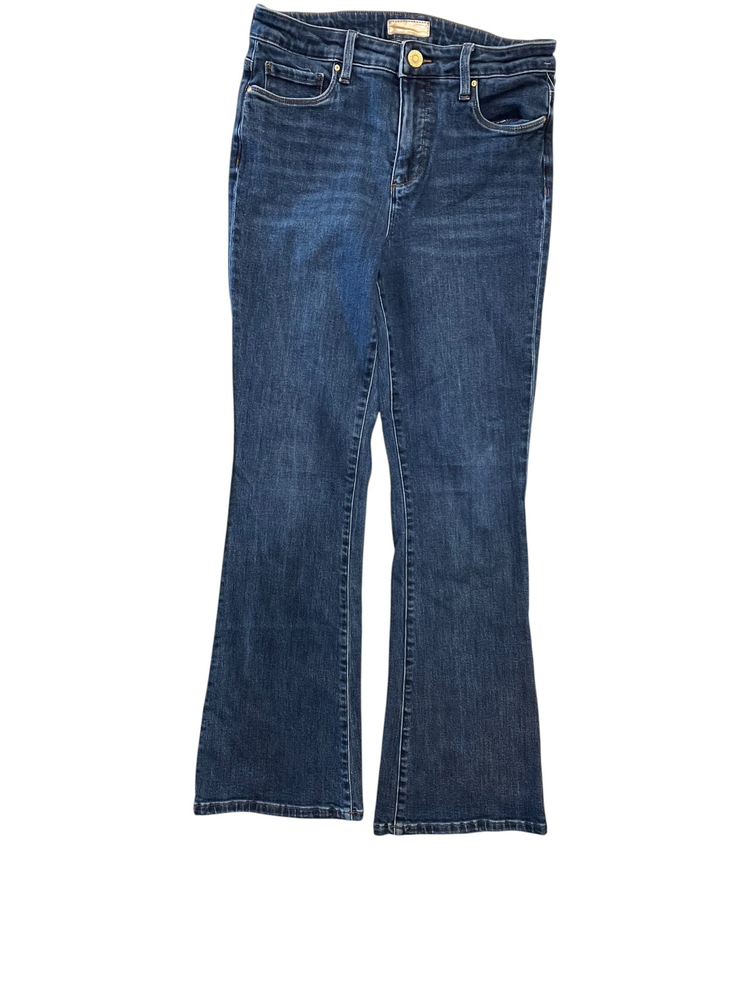 Jeans Flared By Kut In Blue Denim, Size:8