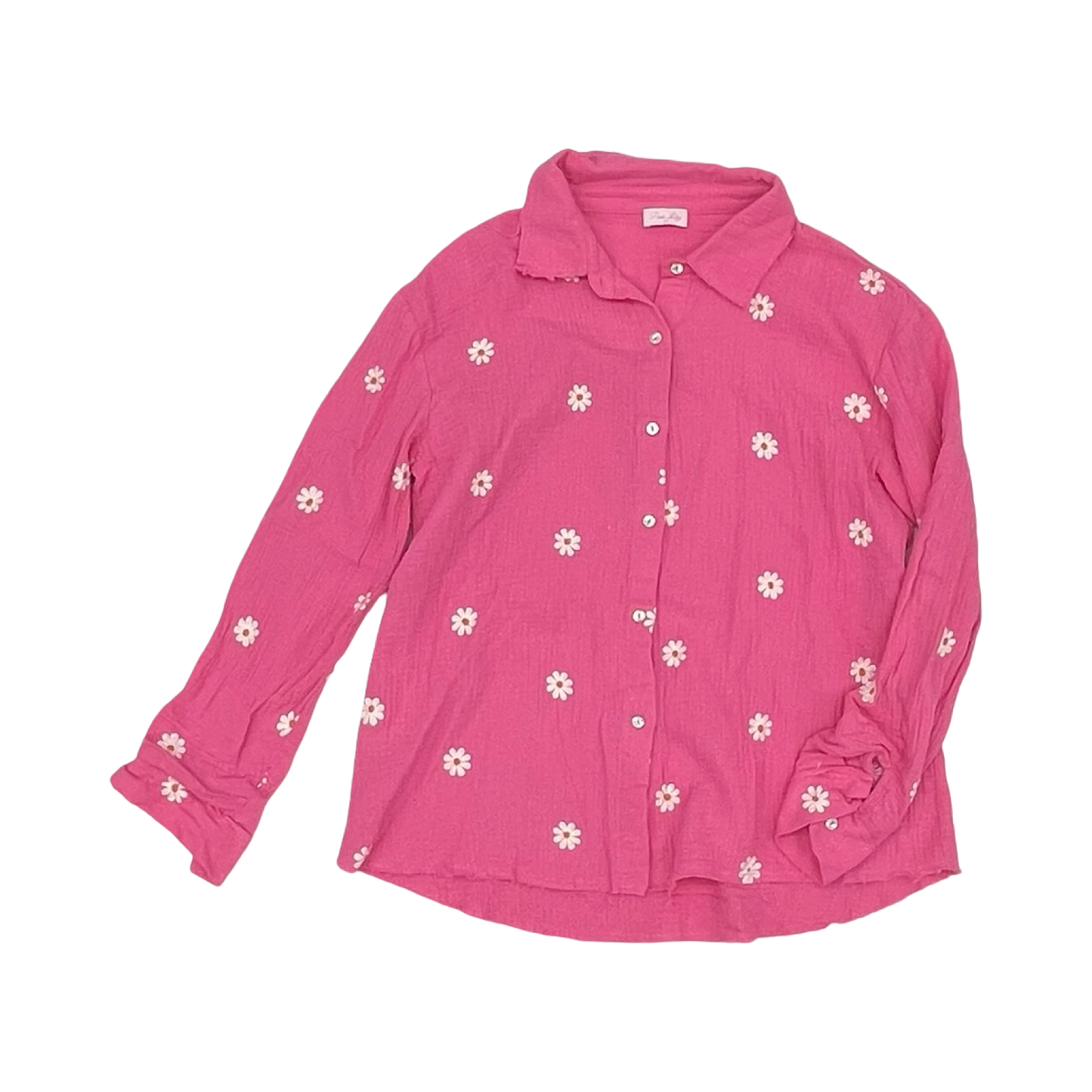 Blouse Ls By Pink Lily In Pink, Size:S