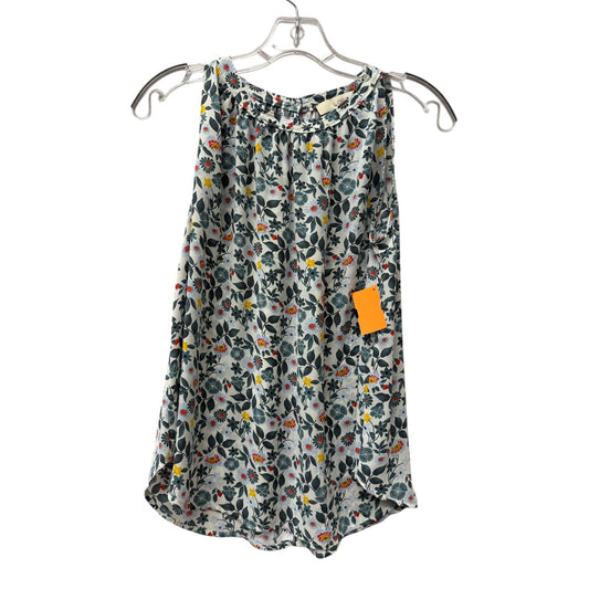 Top Sleeveless By Loft In Blue & White, Size:Xs