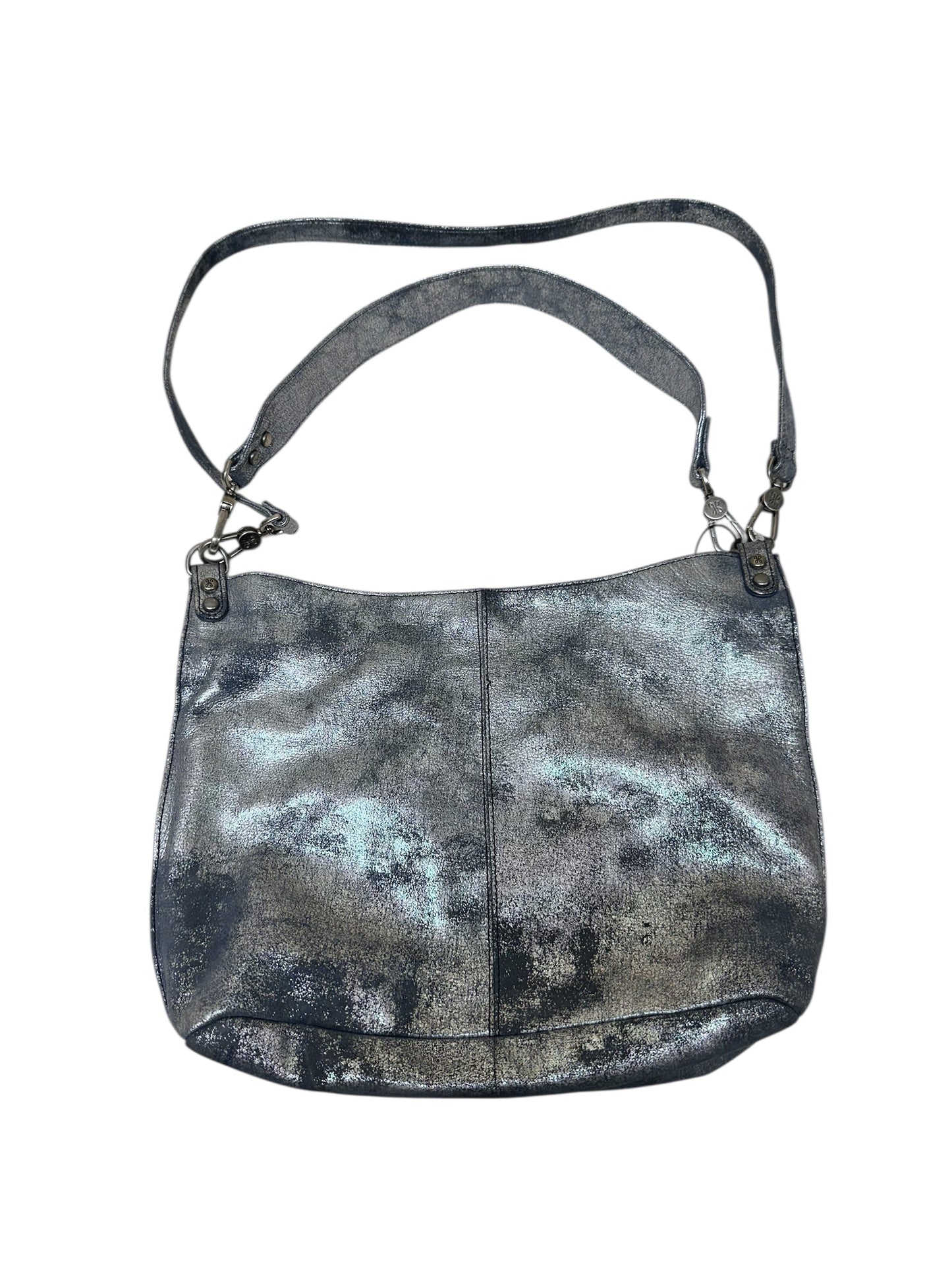 Handbag Leather By Hobo Intl In Silver, Size:Large
