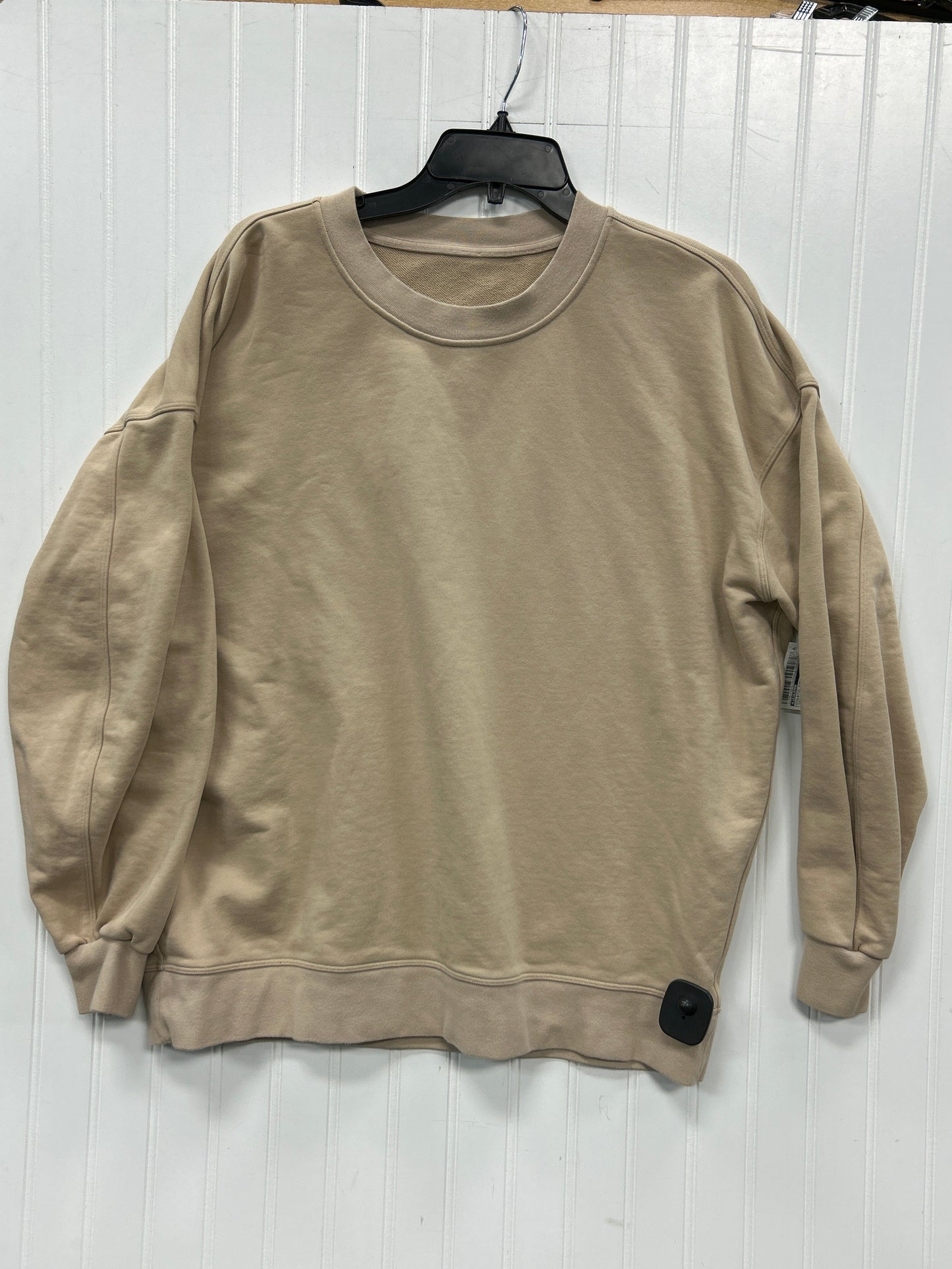 Athletic Sweatshirt Crewneck By Lululemon In Tan, Size:M