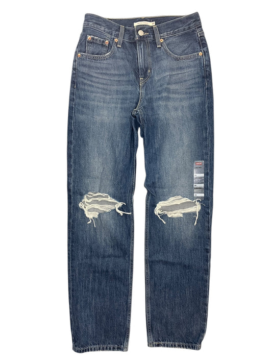 Jeans Straight By Levis In Blue Denim, Size:0