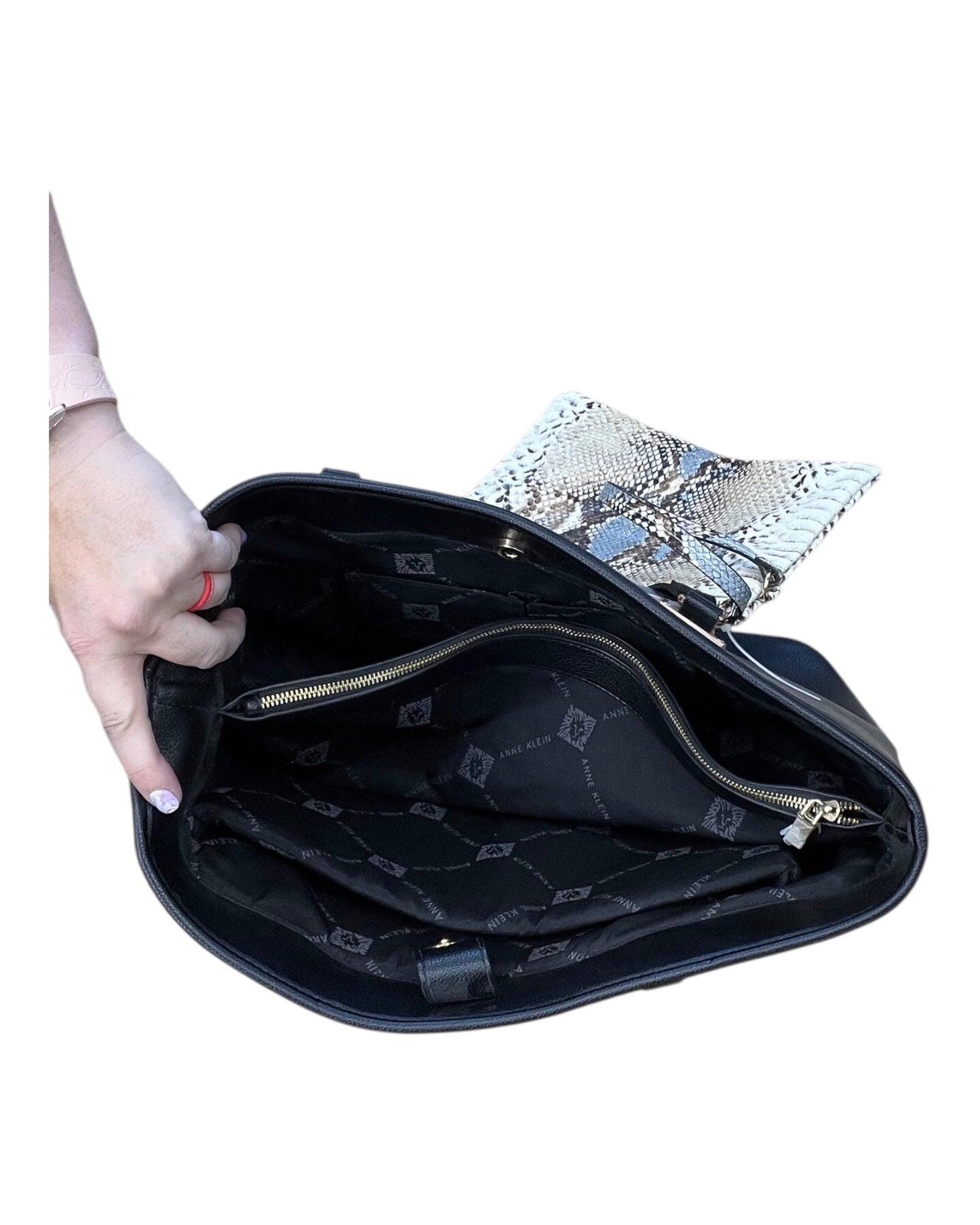 Tote By Anne Klein In Black, Size:Large