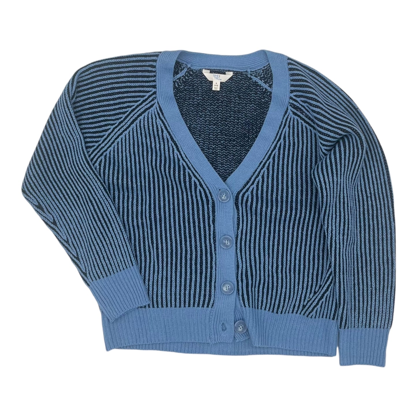 Sweater Cardigan By Time And Tru In Blue, Size:S