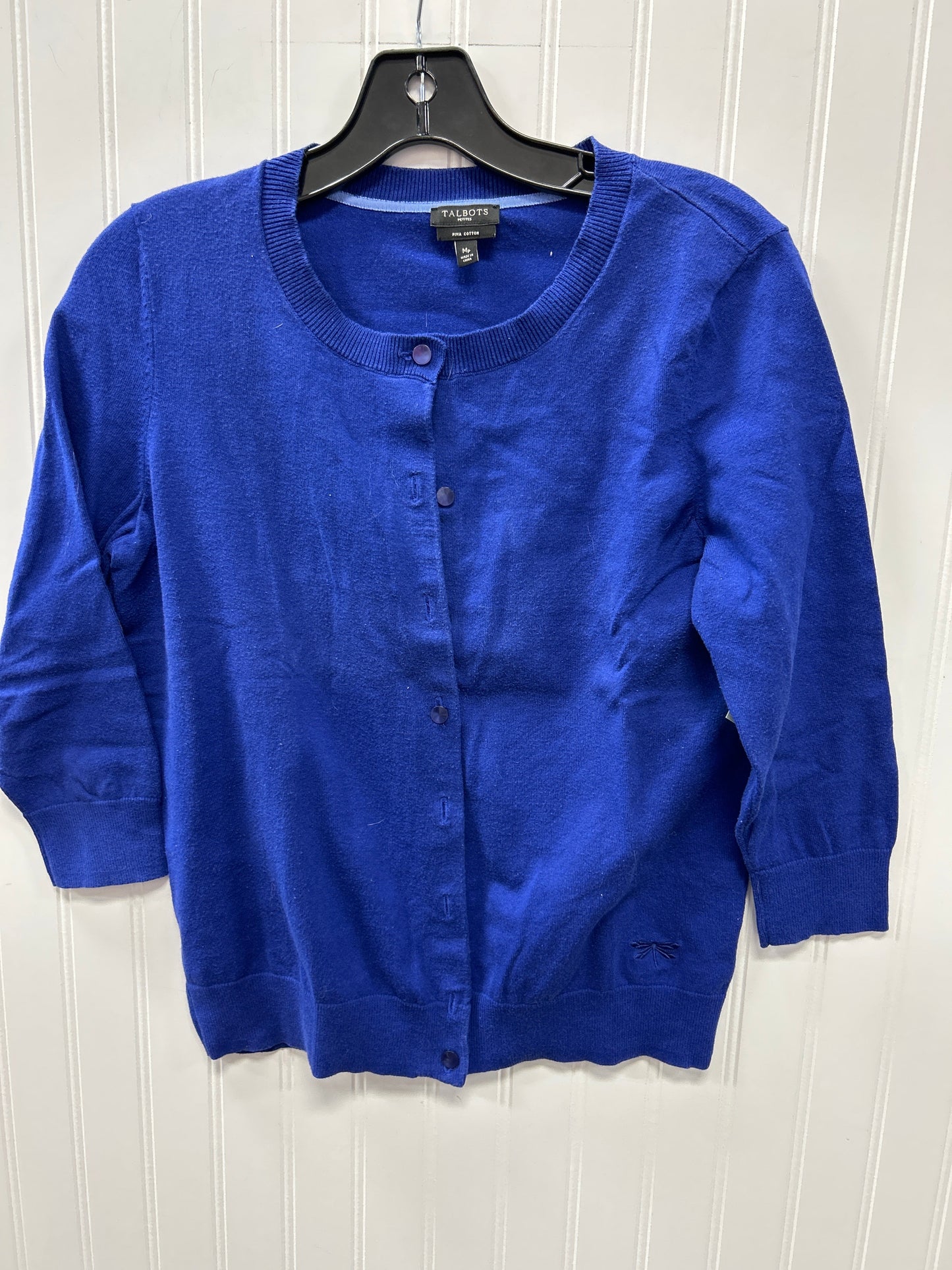 Cardigan By Talbots In Blue, Size:Mp