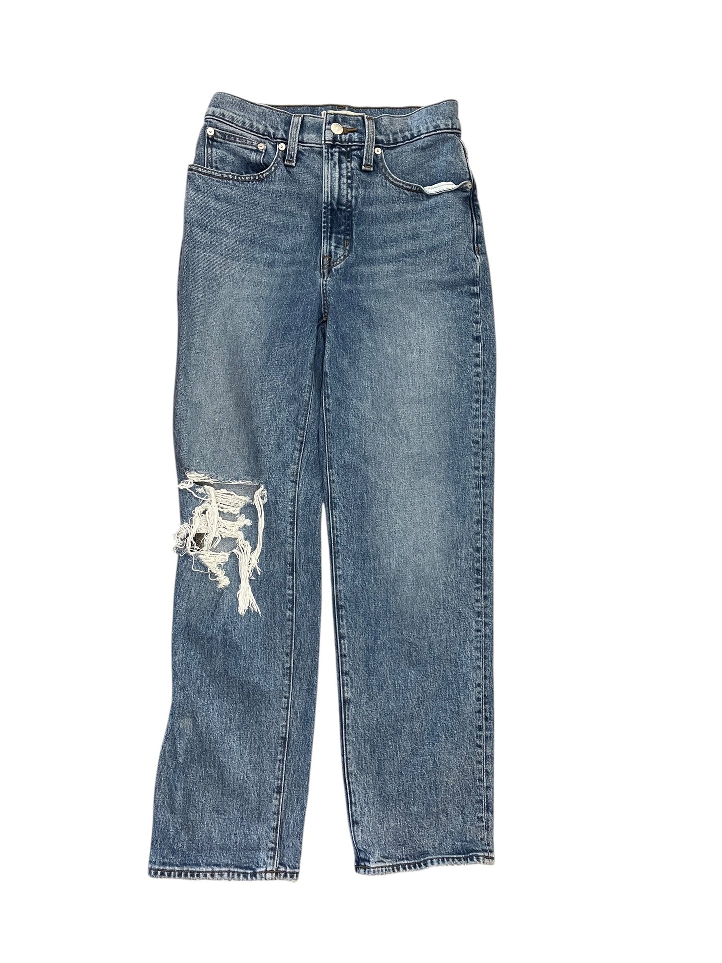 Jeans Straight By Madewell In Blue Denim, Size:0