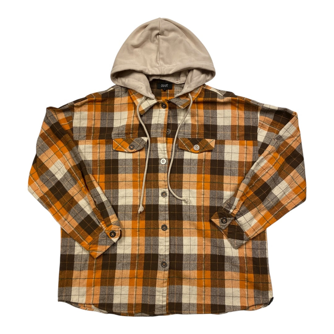 Jacket Shirt By Oddi In Orange, Size:3X