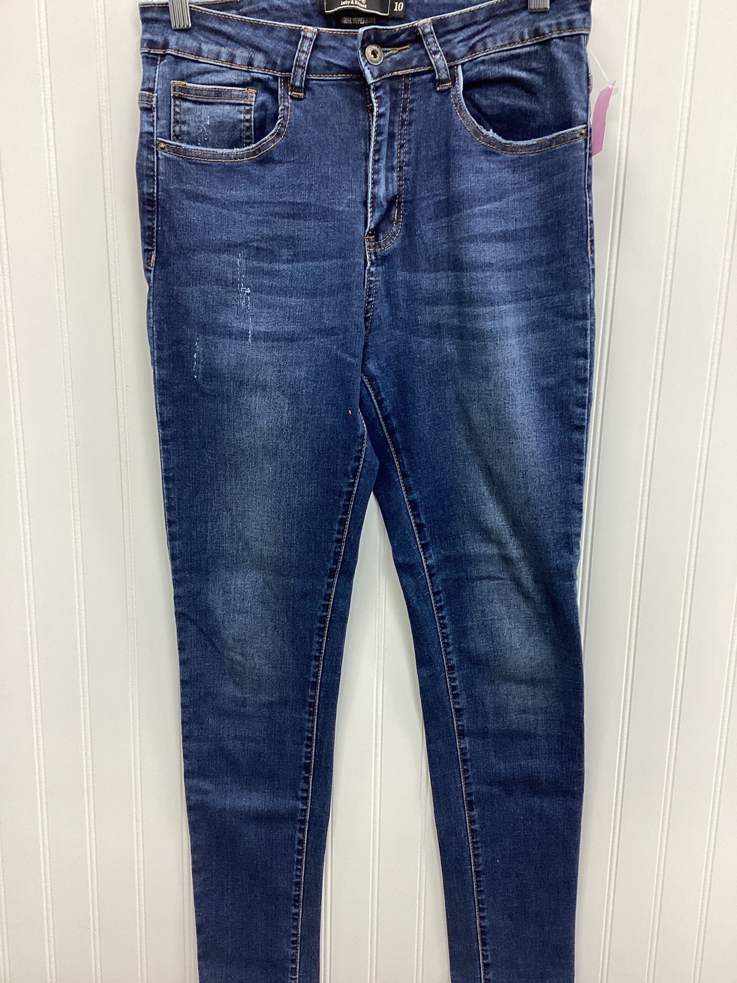 Jeans Skinny By Lucky & Blessed In Blue Denim, Size:10
